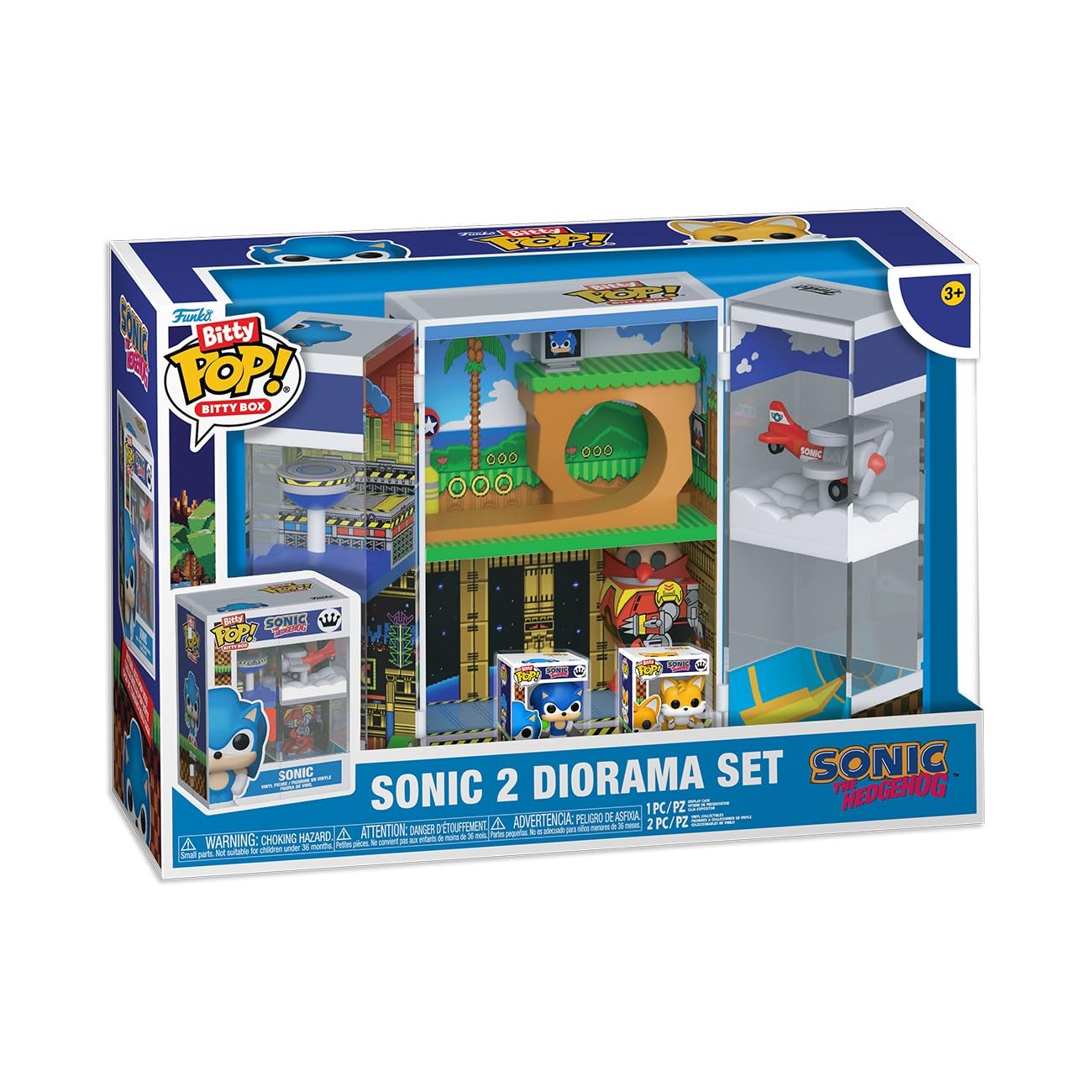 Funko Bitty Boxes: Sonic the Hedgehog - Sonic 2 Diorama Set with Sonic and Tails