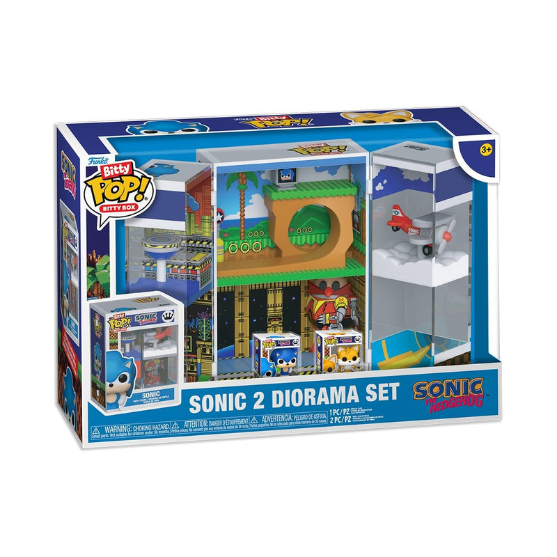 Funko Bitty Boxes: Sonic the Hedgehog - Sonic 2 Diorama Set with Sonic and Tails