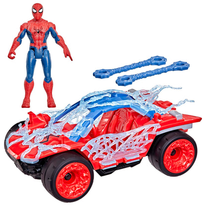 Marvel Studios Spider-Man: Brand New Day ActionVerse Stretch & Blast Buggy, 4.5-Inch Action Figure & Vehicle Toy Set, Super Hero Toys , Ages 4+