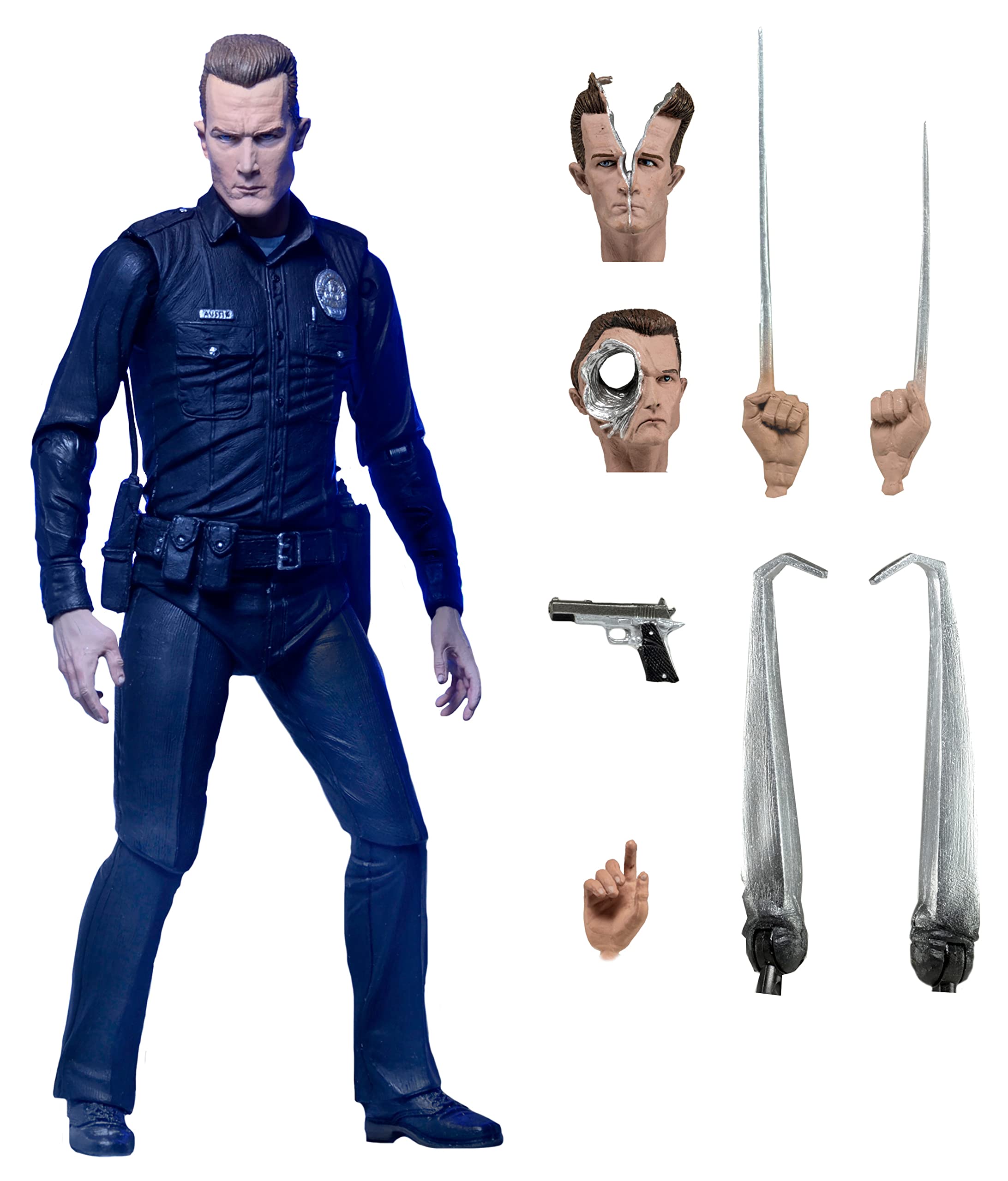 Terminator 2 51909 2 7" Ultimate T 1000 Figure, Multicolor