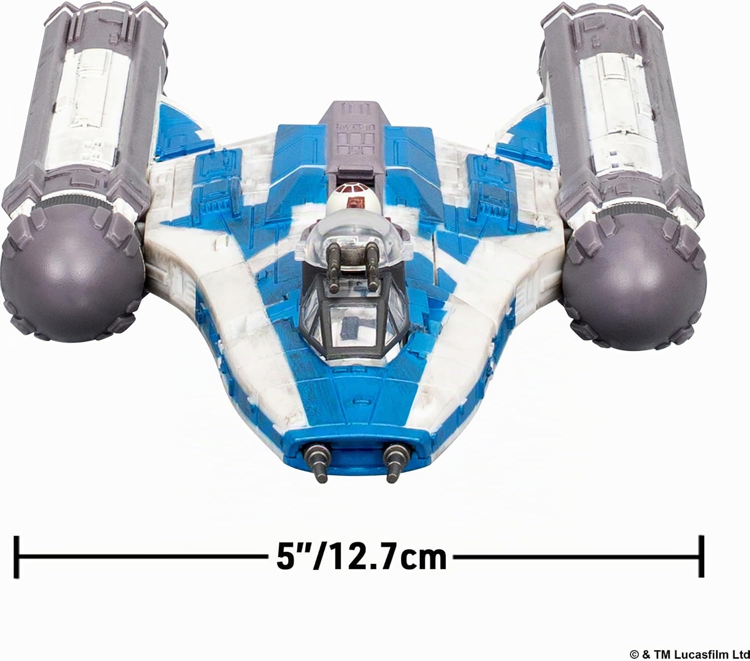 Star Wars™ Micro Galaxy Squadron SWJ0536 - BTL Y-Flügel Sternenjäger - offizielles 12,5 cm großes Fahrzeug mit 2 Micro-Figuren (2,5 cm)