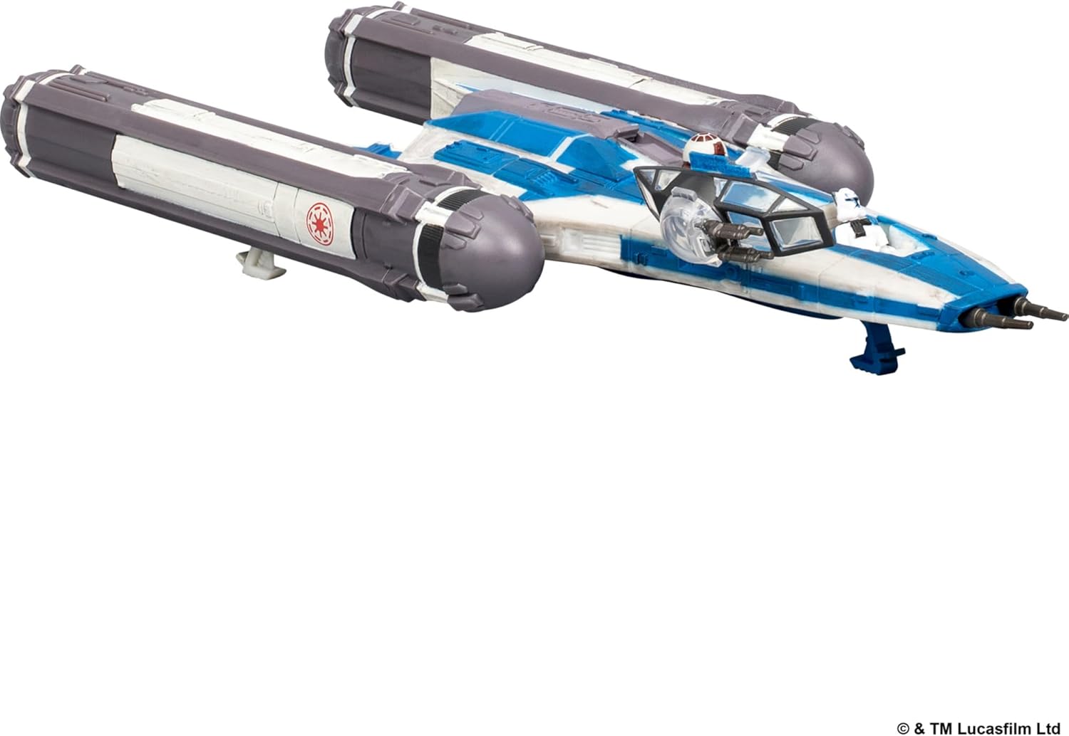 Star Wars™ Micro Galaxy Squadron SWJ0536 - BTL Y-Flügel Sternenjäger - offizielles 12,5 cm großes Fahrzeug mit 2 Micro-Figuren (2,5 cm)