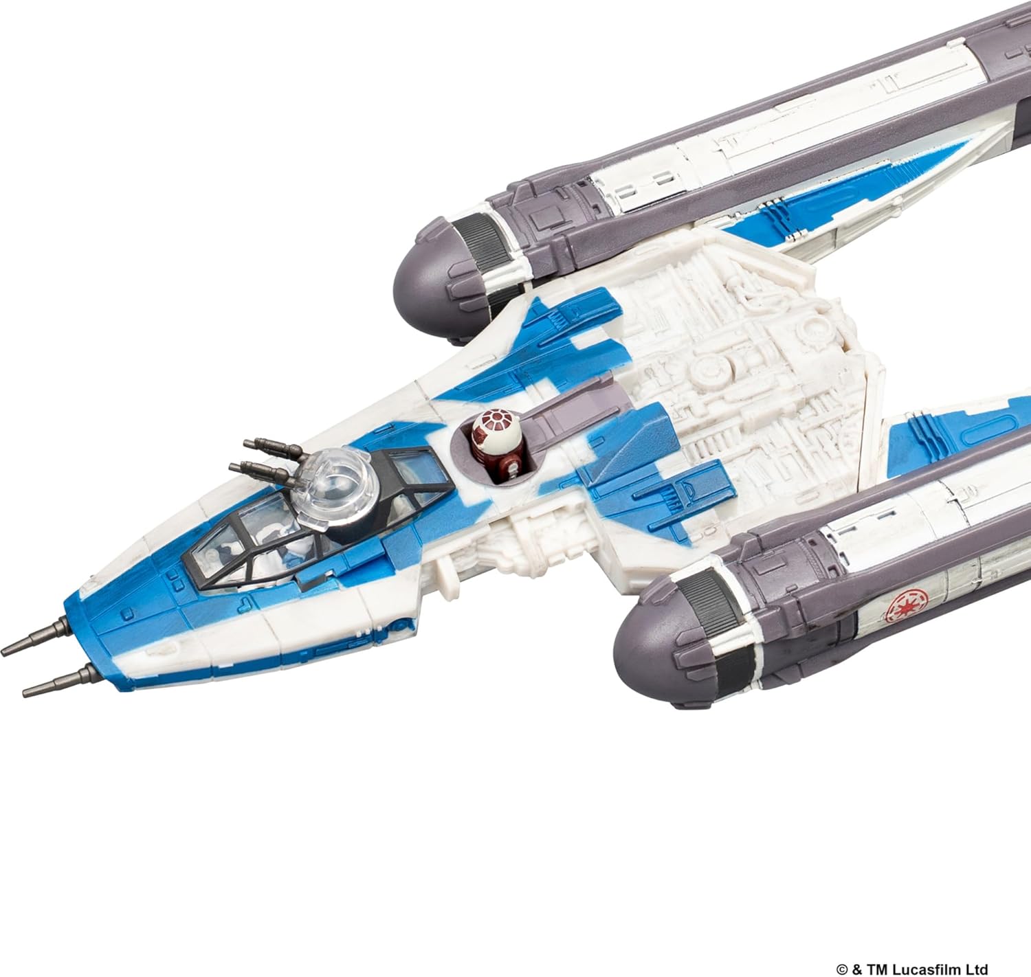 Star Wars™ Micro Galaxy Squadron SWJ0536 - BTL Y-Flügel Sternenjäger - offizielles 12,5 cm großes Fahrzeug mit 2 Micro-Figuren (2,5 cm)