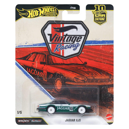 Hot Wheels Jaguar XJS Car Culture Vehicle, Premium 1:64 Scale Die-Cast Toy Car with Real Riders Tires & Metal/Metal Body & Chassis, JKF02