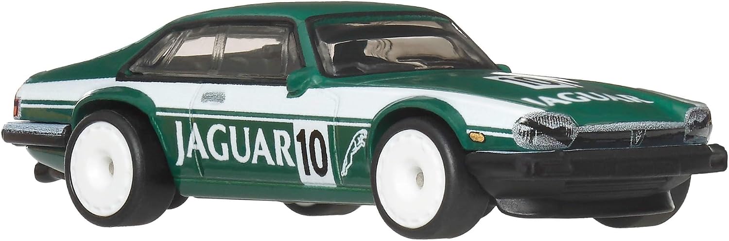 Hot Wheels Jaguar XJS Car Culture Vehicle, Premium 1:64 Scale Die-Cast Toy Car with Real Riders Tires & Metal/Metal Body & Chassis, JKF02