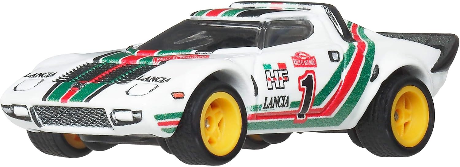 Hot Wheels Lancia Stratos Car Culture Vehicle, Premium 1:64 Scale Die-Cast Toy Car with Real Riders Tires & Metal/Metal Body & Chassis, JKF26