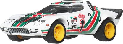 Hot Wheels Lancia Stratos Car Culture Vehicle, Premium 1:64 Scale Die-Cast Toy Car with Real Riders Tires & Metal/Metal Body & Chassis, JKF26