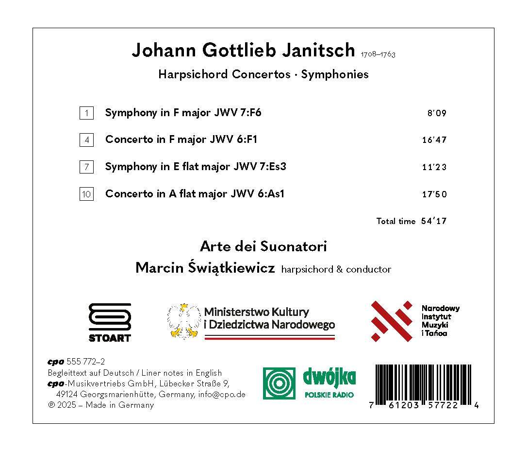 Johann Gottlieb Janitsch: Harpsichord Concertos & Symphonies