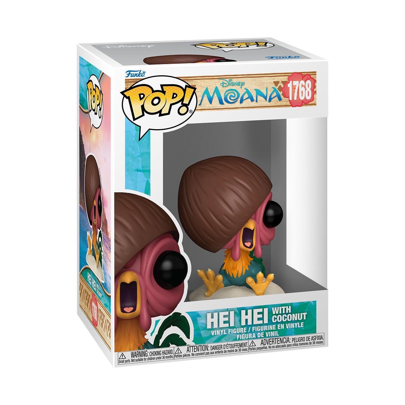 Funko POP! Disney: Moana - HEI HEI with Coconut - Sammelbare Vinylfigur - Geschenkidee - Offizielles Merchandise - Spielzeug für Kinder & Erwachsene - Modellfigur für Sammler und zur Ausstellung
