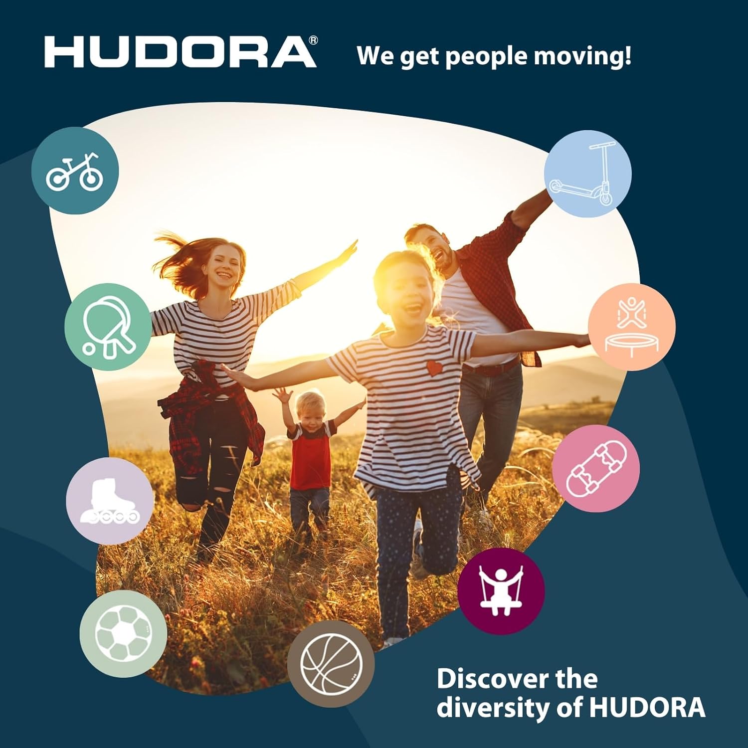 HUDORA Unisex Jeugd 84910 Helm, Mocha