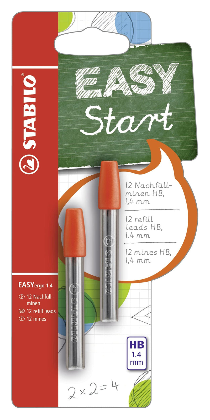 STABILO - Navullingen 1.4 mm - EASYergo 1.4 HB - 2 x 6 Stuks