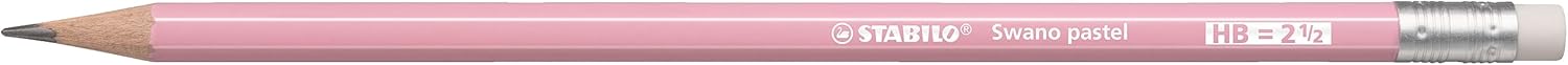 STABILO - Grafietpotlood met gum - Swano - HB - Pastel set met 4 stuks