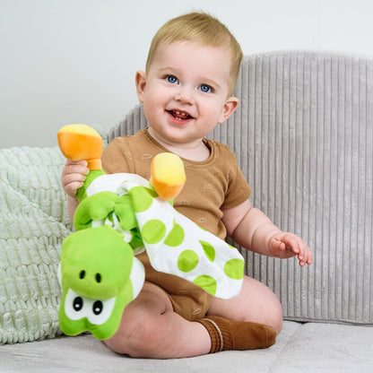 Simba My Mario Yoshi Pluche figuur (23 cm) met knuffeldoek, zacht knuffeldier voor baby's, kinderen en fans, vanaf 0 maanden