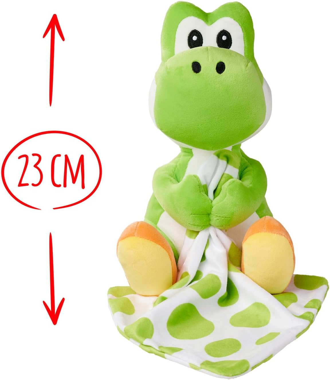 Simba My Mario Yoshi Pluche figuur (23 cm) met knuffeldoek, zacht knuffeldier voor baby's, kinderen en fans, vanaf 0 maanden