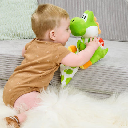 Simba My Mario Yoshi Pluche figuur (23 cm) met knuffeldoek, zacht knuffeldier voor baby's, kinderen en fans, vanaf 0 maanden