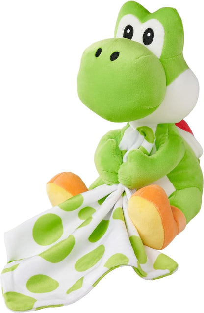 Simba My Mario Yoshi Pluche figuur (23 cm) met knuffeldoek, zacht knuffeldier voor baby's, kinderen en fans, vanaf 0 maanden