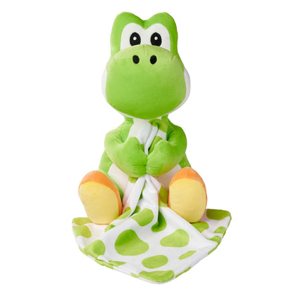 Simba My Mario Yoshi Pluche figuur (23 cm) met knuffeldoek, zacht knuffeldier voor baby's, kinderen en fans, vanaf 0 maanden