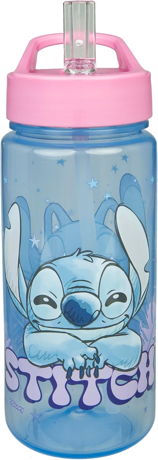 Scooli – Stitch set voor kinderen: snackbox + drinkfles, perfect voor school/kleuterschool, vanaf 4 jaar, licht en veilig kunststof