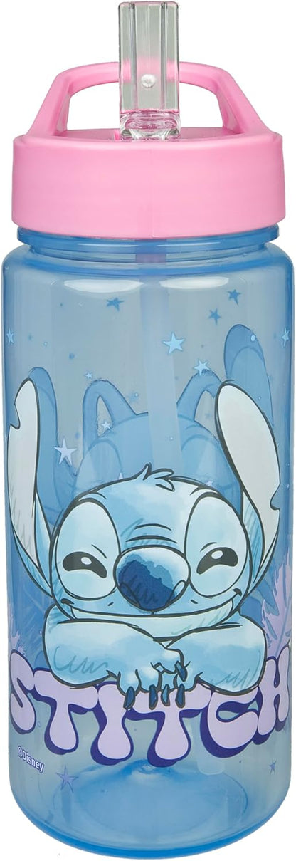 Scooli – Stitch set voor kinderen: snackbox + drinkfles, perfect voor school/kleuterschool, vanaf 4 jaar, licht en veilig kunststof