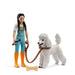 Schleich® Wandeling in Park Pocket Set met poedel 81536 | 8-delige set, vanaf 5 jaar, witte poedel, rollenspelfiguren, met accessoires