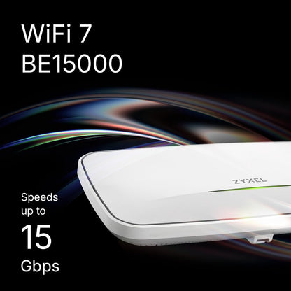 Zyxel BE15000 WiFi 7 Wireless Access Point | 10GbE Multi-Gig Uplink | 8-Stream, Triple-Radio, MLO, RF Filter | PoE++ or USB C Power Input (Not Included) | Nebula App, Cloud or Standalone