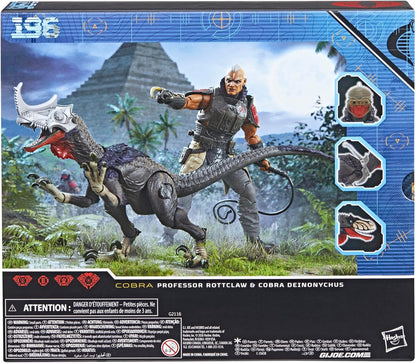 G.I. Joe Classified Series, n. 196, Professor Rottclaw e Cobra Deinonychus, Action Figure e Dinosauro Giocattolo collezionabili da 15 cm