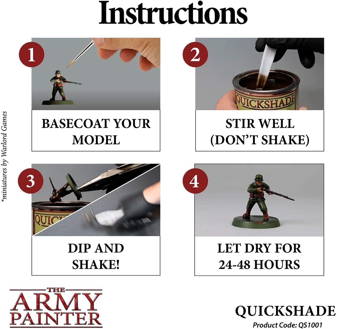 The Army Painter Quickshade Dip Soft Tone, Quickly Dipping and Shading Entire Wargaming Armies, Oil Wash for Miniature Figures, for Tabletop Roleplaying or Wargames, 250 ml (Soft Tone