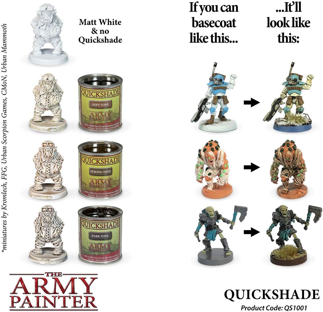 The Army Painter Quickshade Dip Soft Tone, Quickly Dipping and Shading Entire Wargaming Armies, Oil Wash for Miniature Figures, for Tabletop Roleplaying or Wargames, 250 ml (Soft Tone