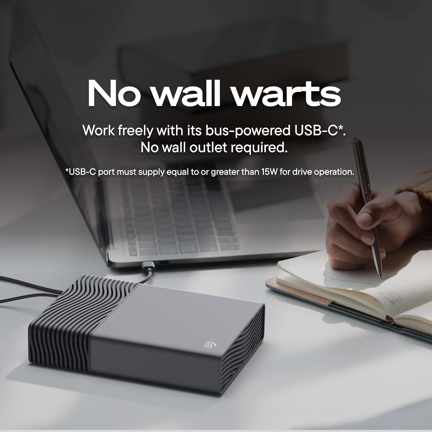 Seagate One Touch Desktop 20TB Portbale External Hard Drive, USB-C Powered, 3.5 Inch, USB 3.0, PC & Laptop, Includes Data Rescue Service (STNB20000400)