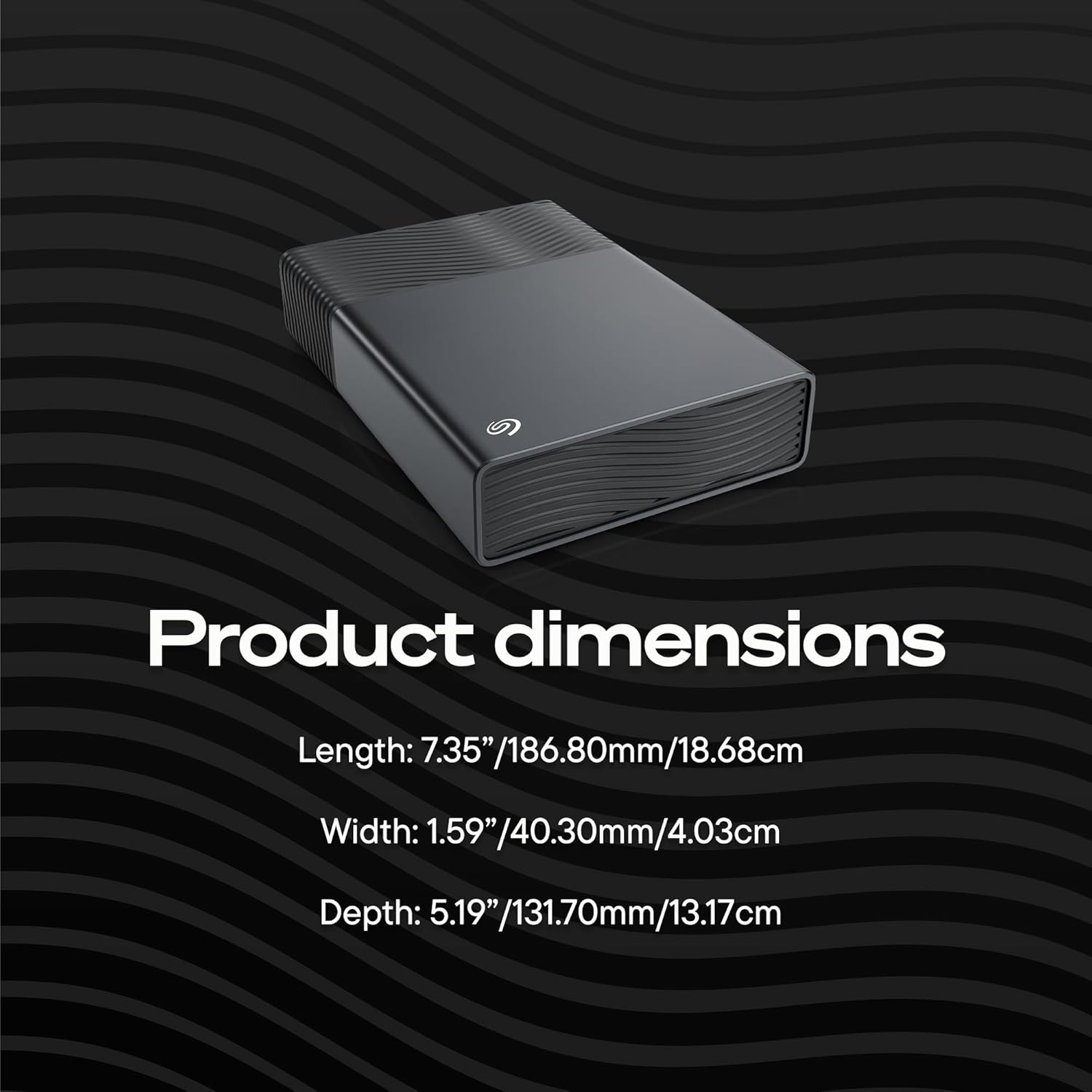 Seagate One Touch Desktop 20TB Portbale External Hard Drive, USB-C Powered, 3.5 Inch, USB 3.0, PC & Laptop, Includes Data Rescue Service (STNB20000400)