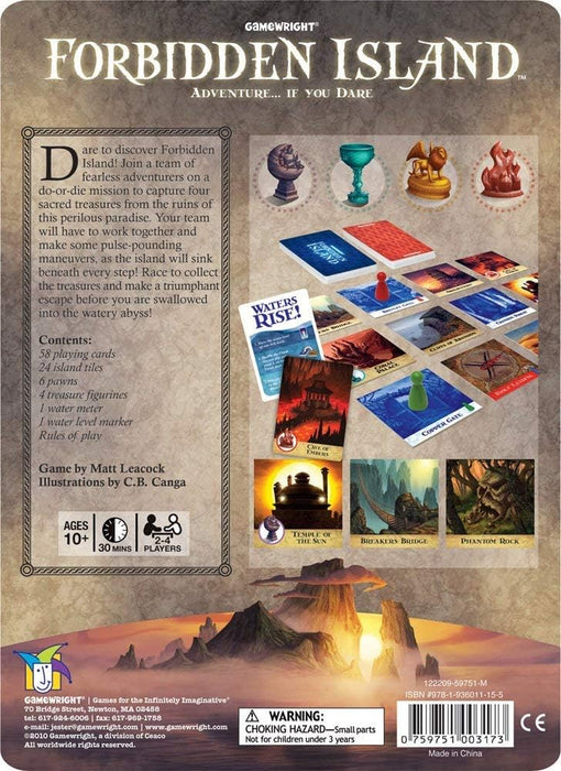 Gamewright | Forbidden Island | Board Game | Ages 10+ | 2-4 Players | 30 Minute Playing Time
