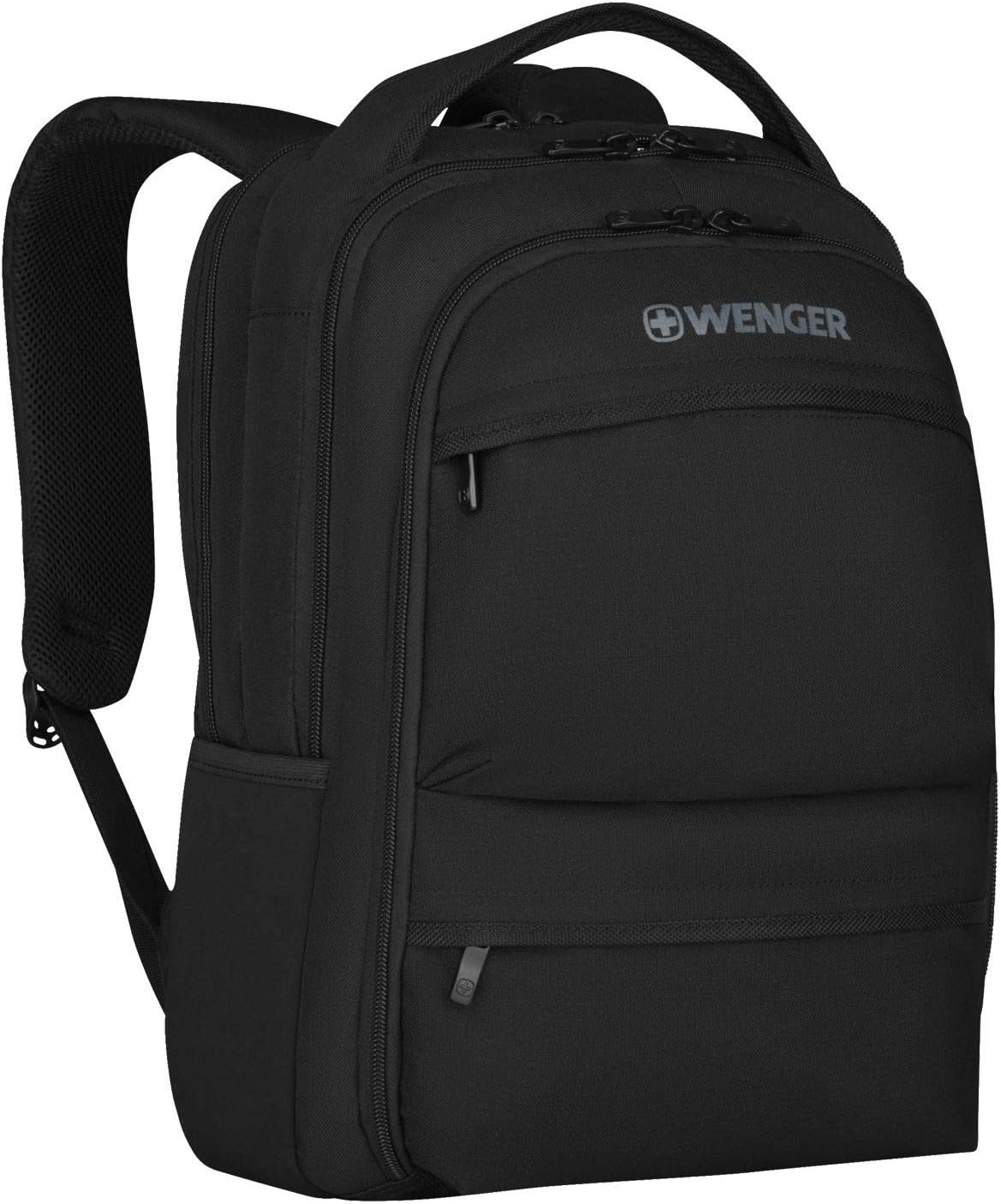 Wenger 600630 FUSE 16' Laptop Backpack , Padded laptop compartment with iPad/Tablet / eReader Pocket in Black {20 Litres}