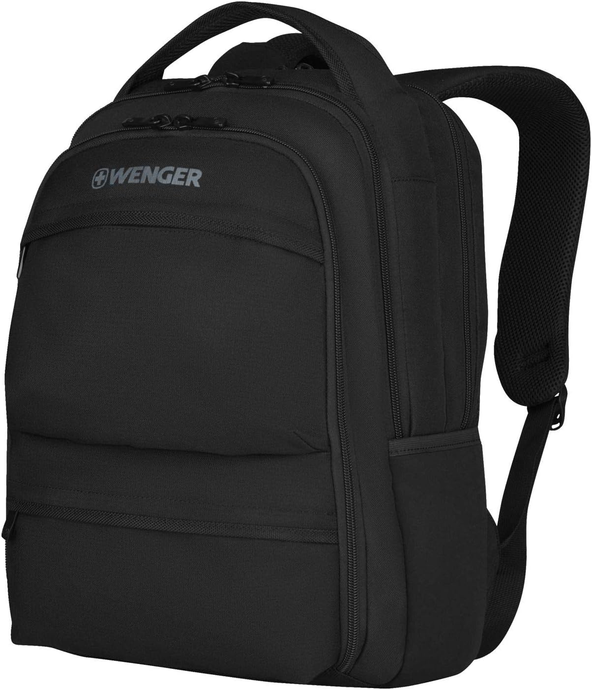 Wenger 600630 FUSE 16' Laptop Backpack , Padded laptop compartment with iPad/Tablet / eReader Pocket in Black {20 Litres}