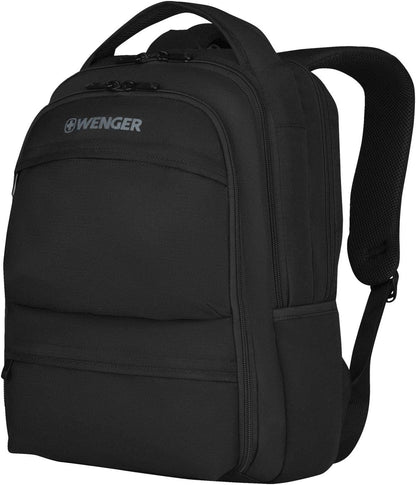 Wenger 600630 FUSE 16' Laptop Backpack , Padded laptop compartment with iPad/Tablet / eReader Pocket in Black {20 Litres}