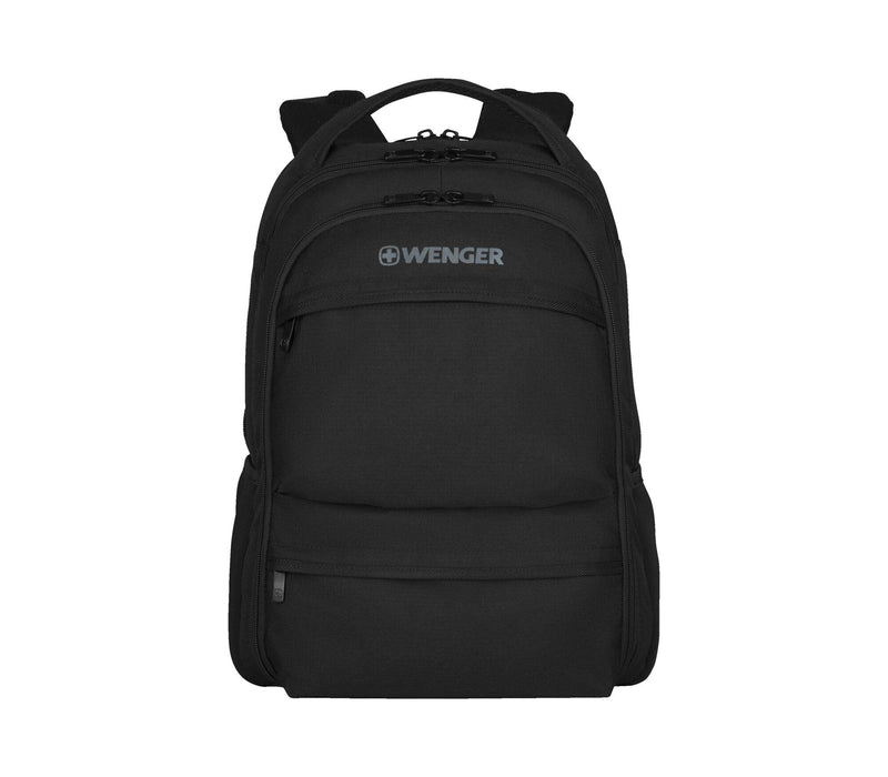 Wenger 600630 FUSE 16' Laptop Backpack , Padded laptop compartment with iPad/Tablet / eReader Pocket in Black {20 Litres}