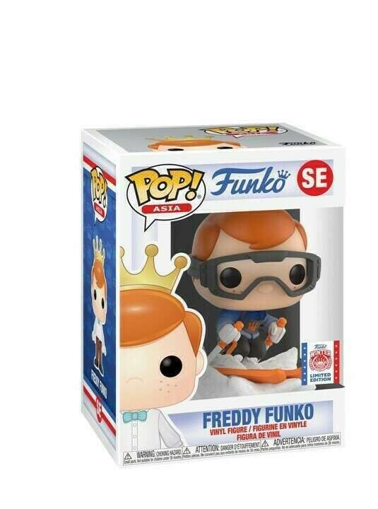 Funko Pop! Asia SE, Freddy Winter Fundays Games Limited Edition Vinyl Figur, Freestyle Ski, 9,5 cm Maßstab, Version 2022