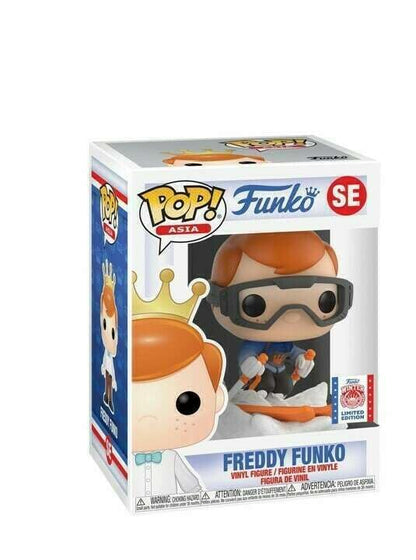 Funko Pop! Asia SE, Freddy Winter Fundays Games Limited Edition Vinyl Figur, Freestyle Ski, 9,5 cm Maßstab, Version 2022