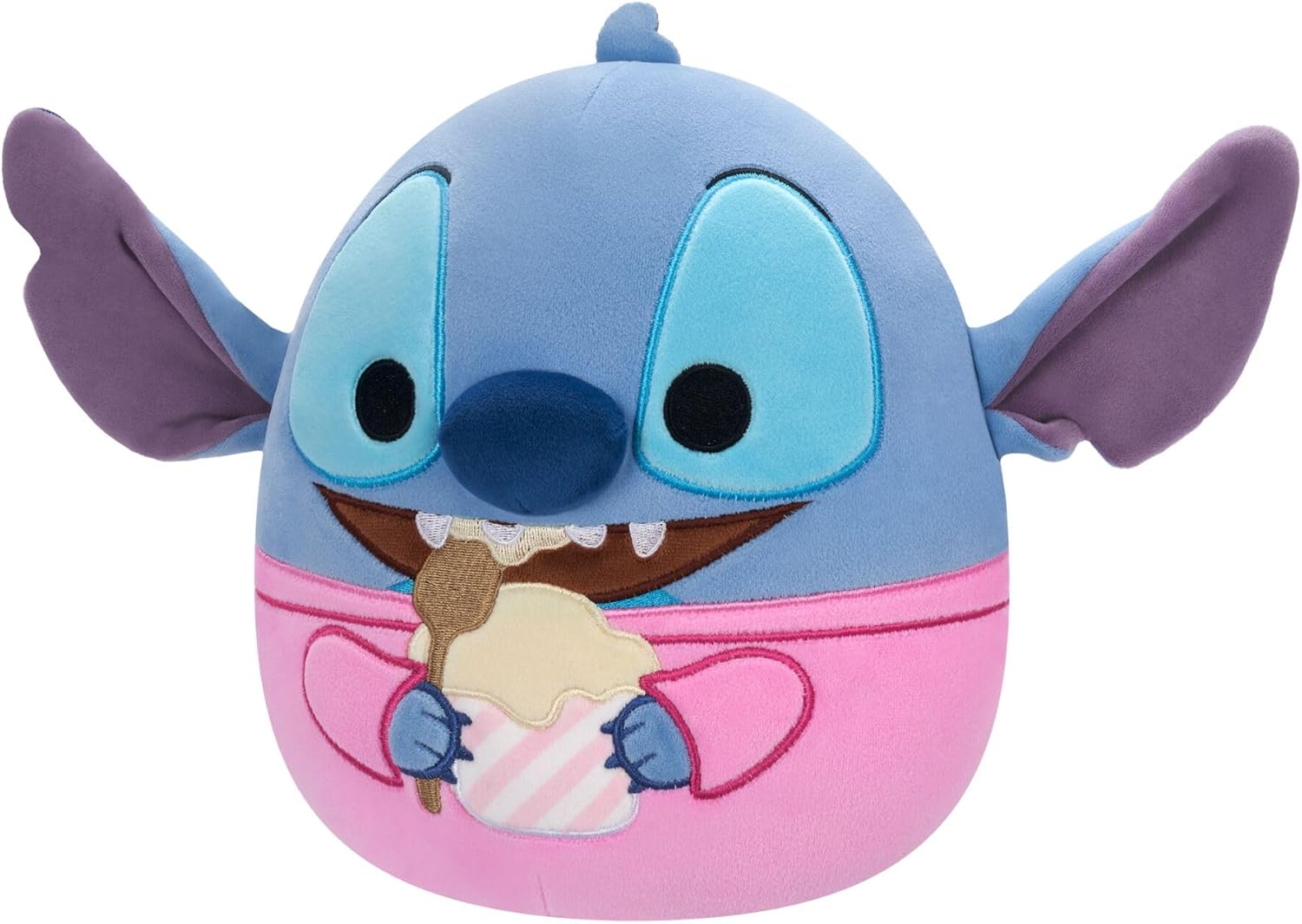 Squishmallows Original Disney 8-Inch Stitch Easting Ice cream Plush - Little Ultrasoft Official Jazwares Plush