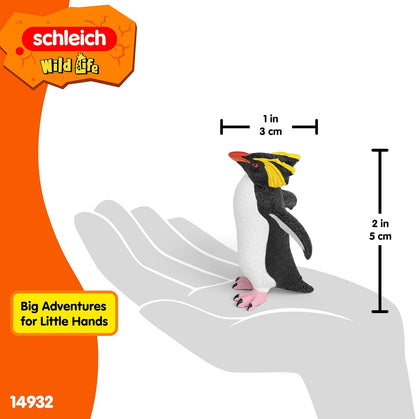 schleich WILD Life | Felsenpinguin 14932 | detailgetreue Tierfigur & Sammelfigur | Zoo Spielzeug | Geschenk für Jungen und Mädchen | Deko für Geburtstag | Spielfigur ab 3 Jahren | 3 x 5 x 5 cm