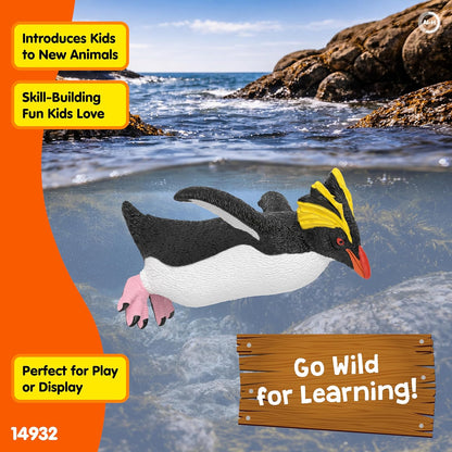 schleich WILD Life | Felsenpinguin 14932 | detailgetreue Tierfigur & Sammelfigur | Zoo Spielzeug | Geschenk für Jungen und Mädchen | Deko für Geburtstag | Spielfigur ab 3 Jahren | 3 x 5 x 5 cm