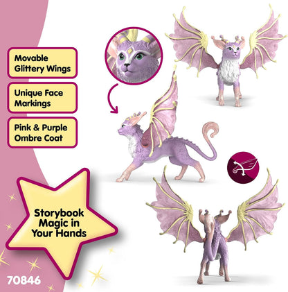 Schleich BAYALA - Cat Dragon Toy Figurine - Kids 5+ | 70846