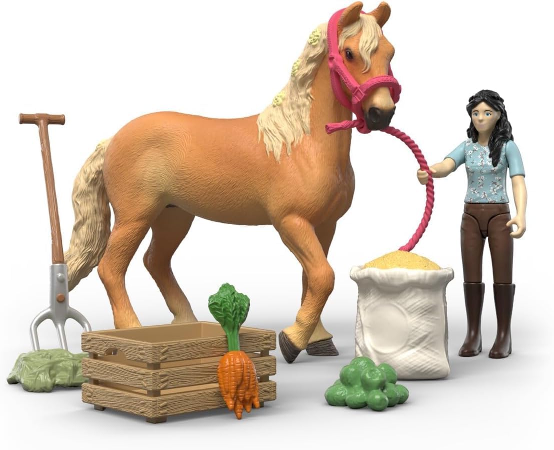 schleich Horse Club | Emily's Pflege Set 42797 | Pferde Spielset mit Pferd, beweglicher Emily Figur und Zubehör | Geschenk für Mädchen und Jungen | Spielzeug ab 5 Jahren | Set aus 15 Teilen