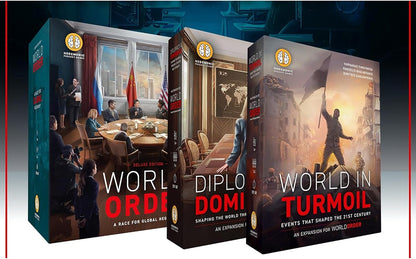Hegemonic | World Order: World in Turmoil | Board Game Expansion, 60 Modern Event Cards | 2-4 Players | 120-180 Minutes