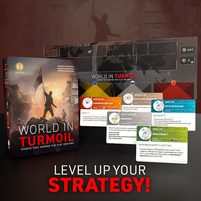 Hegemonic | World Order: World in Turmoil | Board Game Expansion, 60 Modern Event Cards | 2-4 Players | 120-180 Minutes