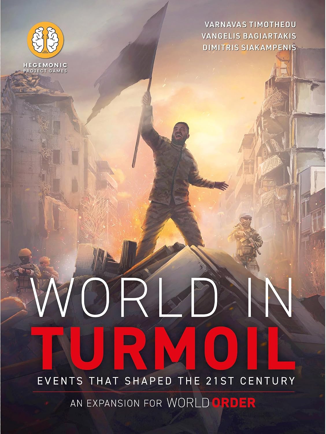 Hegemonic | World Order: World in Turmoil | Board Game Expansion, 60 Modern Event Cards | 2-4 Players | 120-180 Minutes