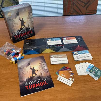 Hegemonic | World Order: World in Turmoil | Board Game Expansion, 60 Modern Event Cards | 2-4 Players | 120-180 Minutes