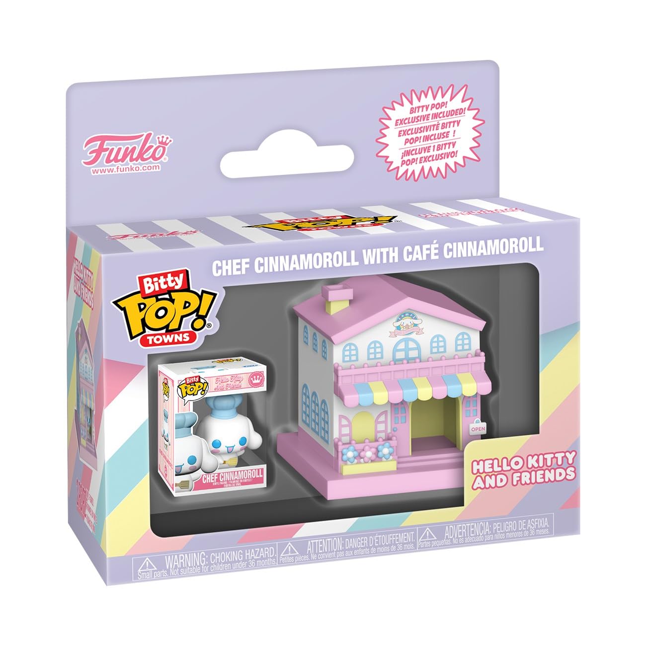 Funko Pop! Bitty Town: Sanrio - Chef Cinnamoroll™ with Café Cinnamoroll - Collectable Vinyl Figure - Gift Idea - Official Merchandise - Toys for Kids & Adults - Anime Fans