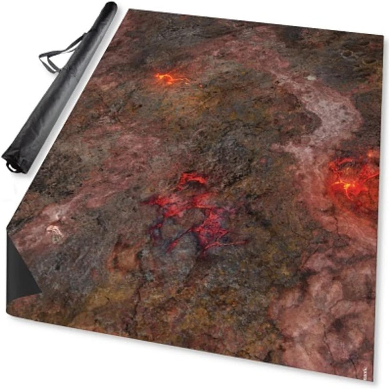 Terrain Crate 44x60 Hellscape Neoprene Wargaming Mat | Warhammer 40K Mat | Compatible with Warhammer 40,000, Age of Sigmar & Kill Team. 110cm x 152cm tournament size. Carry bag included.