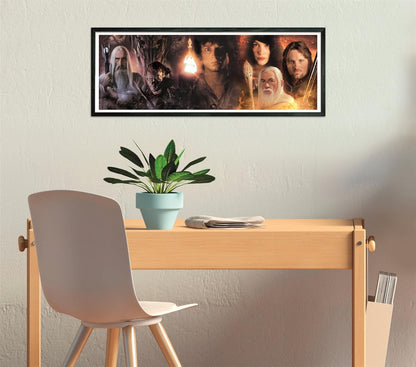 Clementoni - Puzzel met 1000 stukjes voor volwassenen en jongeren, speciale serie, thema Lord of the Ringen, met poster, compacte doos, cadeau-idee voor dames en heren, Made in Italy, 98 x 33 cm