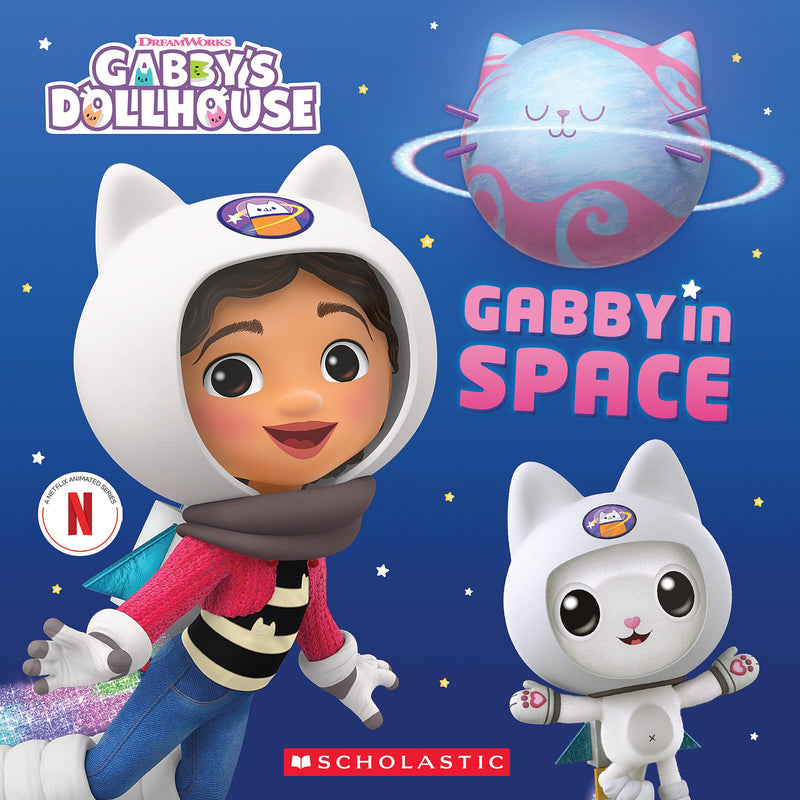 Gabby's Dollhouse: Gabby in Space (Shaped Storybook with Shiny Cover